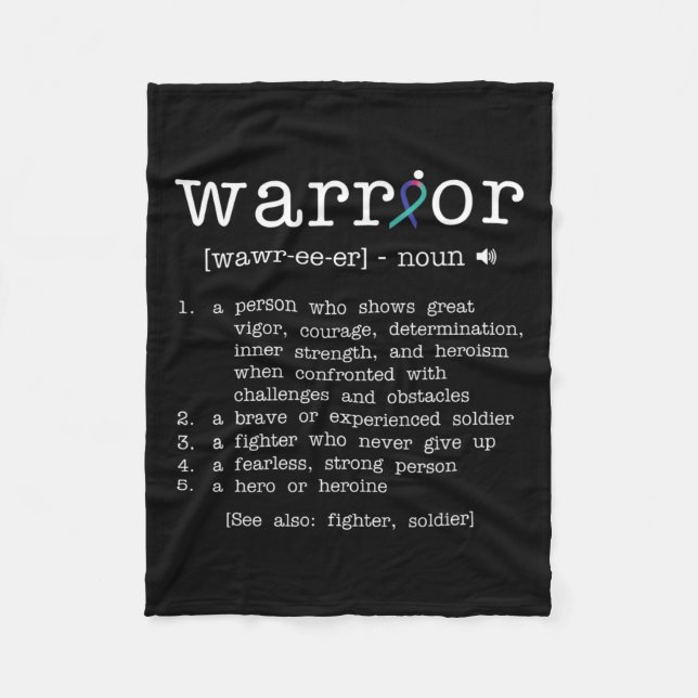 Tyroid Cancer Awareness Supportör Ribbon Fleecefilt (Framsidan)