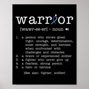 Tyroid Cancer Awareness Supportör Ribbon Poster