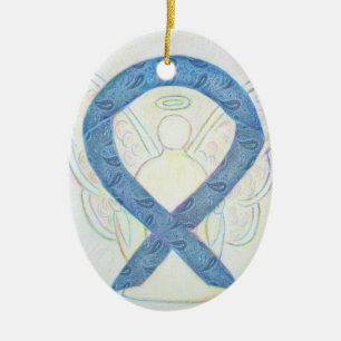 Tyroidmedvetenhet Ribbon Angel Ornament