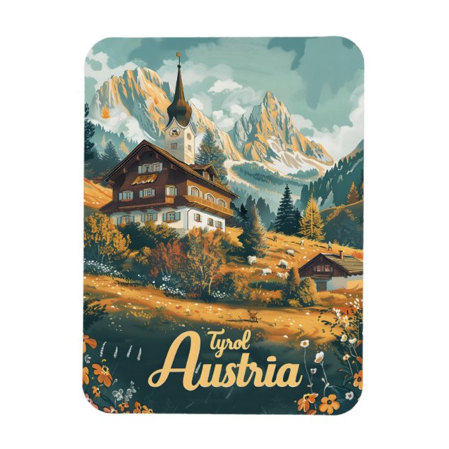 Tyrol Austria Magnet (Vertikal)