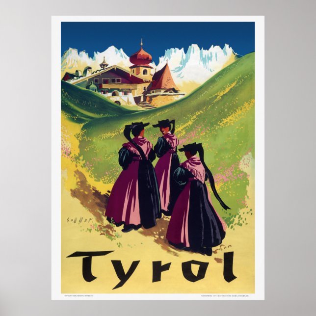 Tyrol Austria Vintage Poster 1947 (Framsidan)