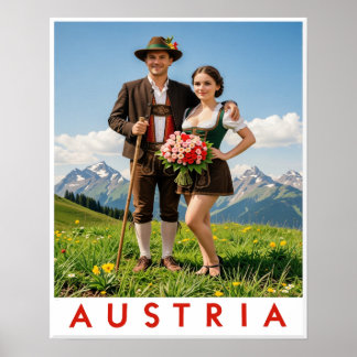 Tyrolen, Österrike Affisch 