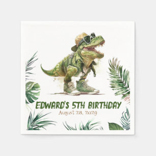 Tyronasaurus Rex Dinosaur Födelsedagsfest Pappersservett