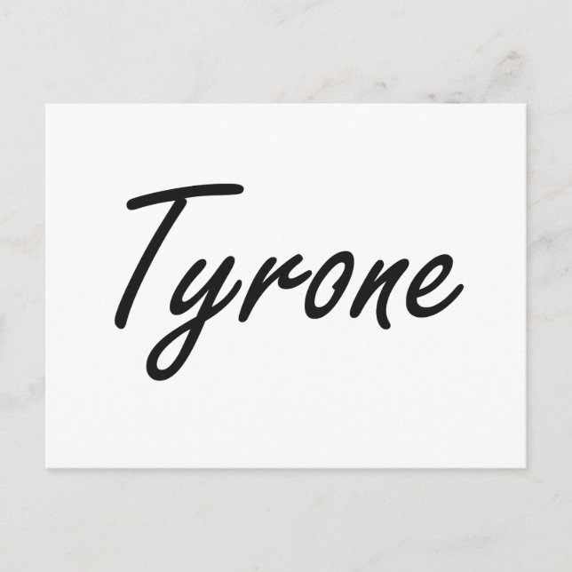 Tyrone Artistic Namn Design Vykort (Framsida)