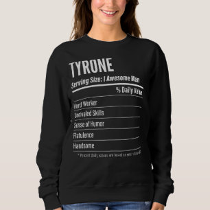 Tyrone betjänar Storleka kalorier för näringsvärde T Shirt