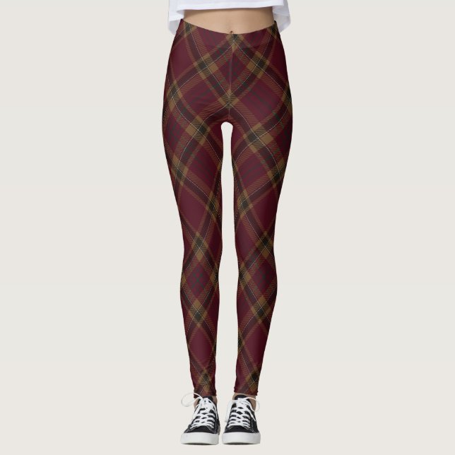 Tyrone County Argyle Tartan Play Mönster Leggings (Framsida)