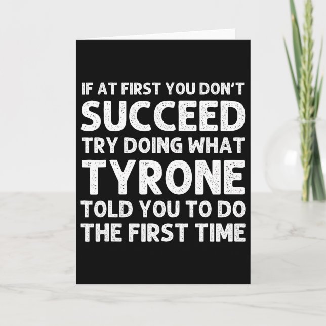 Tyrone Gift Name Personalized Birthday Funny Chris Kort (Framsida)