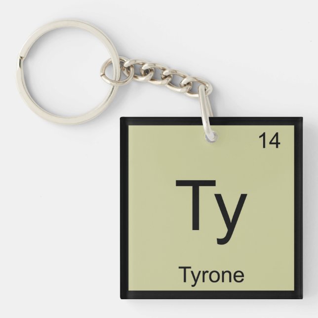 Tyrone Namn kemi Inslag Periodic Bord (Framsidan)