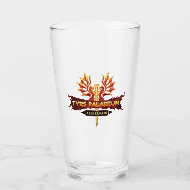 Tyrs Paladium Logotyp Beer Glass Glaskopp (Framsida)