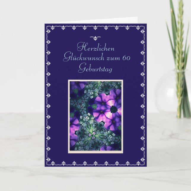 Tysk: 60th födelsedag för lycklig kort (Framsida)