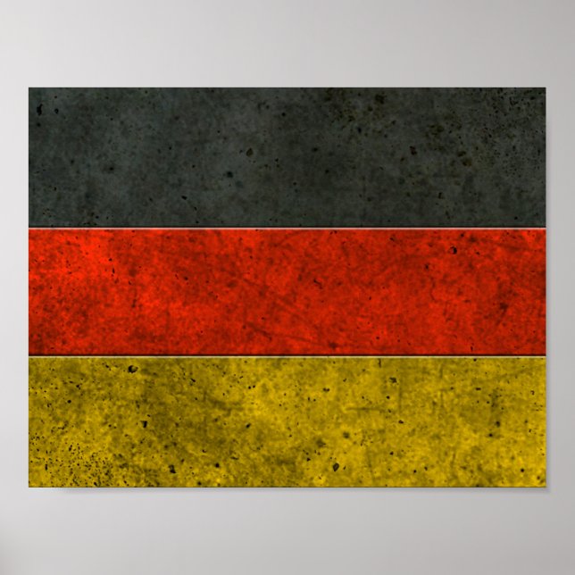 Tysk Åldras Steel Effect Poster (Framsidan)