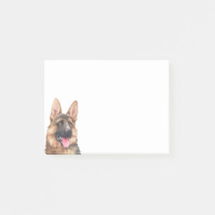 Tysk älsklings- vattenfärg för herdehundschäfe post-it block