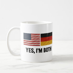Tysk-amerikan - Ja, jag är båda - Tyskland, USA me Kaffemugg