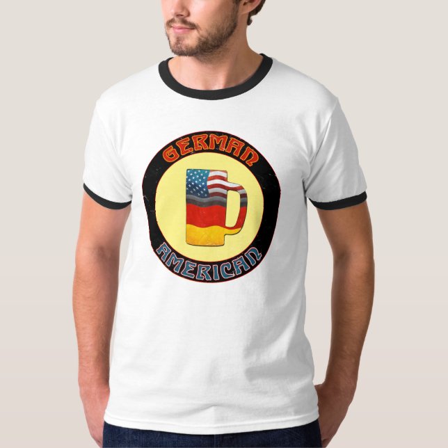Tysk amerikansk Beer Stein T-Shirt (Framsida)