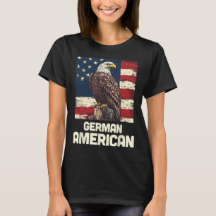 Tysk amerikansk flagga patriotisk Usa politiskt pa T Shirt
