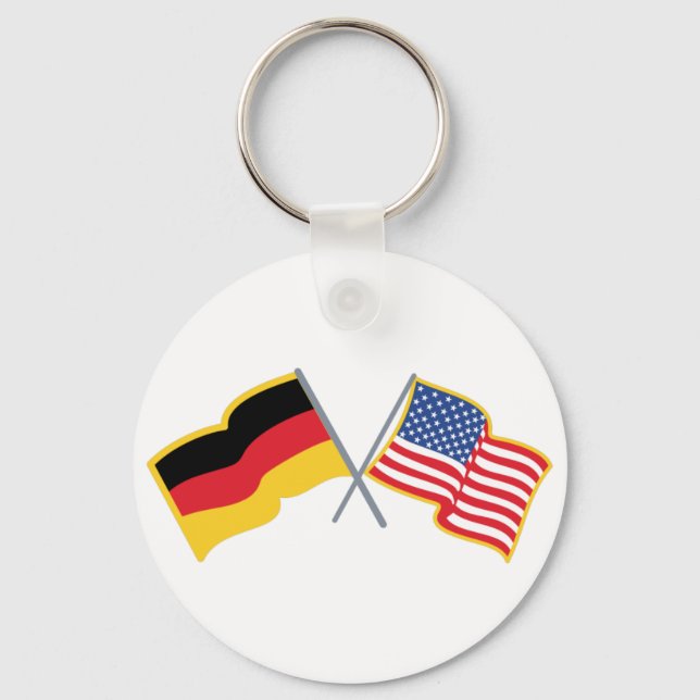 Tysk amerikansk Flaggor Nyckelring (Framsida)
