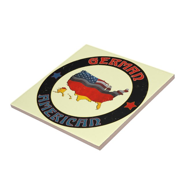 Tysk amerikansk Flaggor Tile Kakelplatta (Sidan)