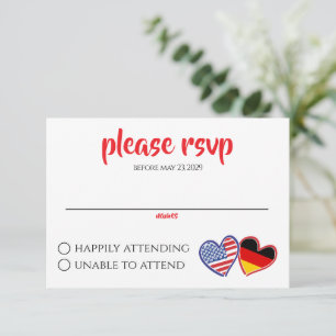Tysk amerikansk Heart Flaggor OSA Kort