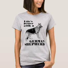 Tysk anpassningsbar av Shepherd Hund T Shirt