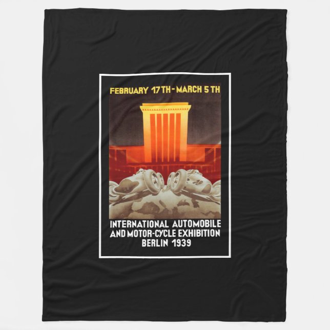 Tysk Art Deco-bilsalong Fleecefilt (Framsidan)