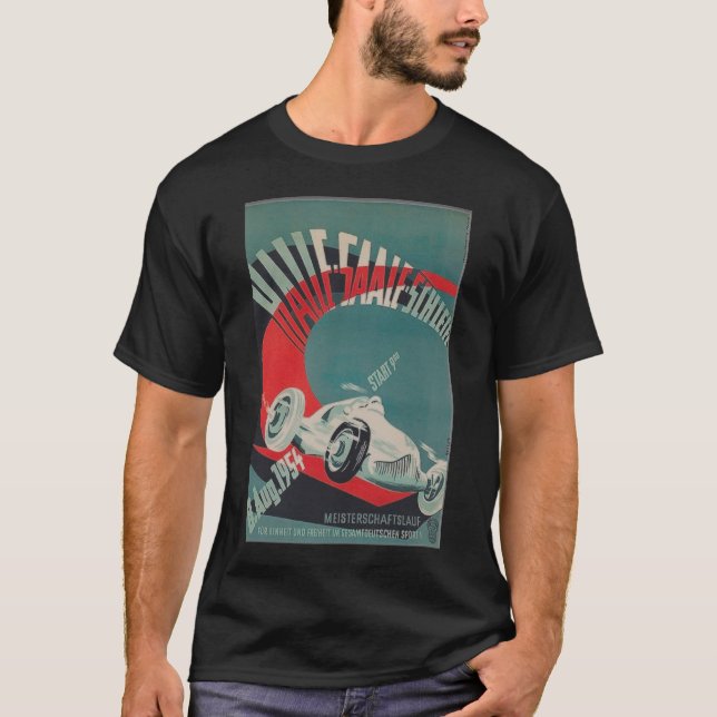 Tysk Auto tävling 1954 Tee (Framsida)