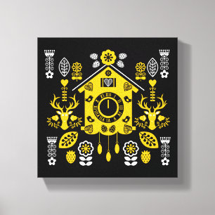 Tysk Bauernmalerei Folk Art Canvastryck