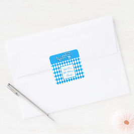 Tysk Beerfestival Anpassat Namn Oktoberfest Fyrkantigt Klistermärke