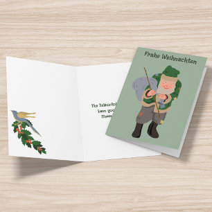 Tysk Belsnickel Frahe Weihnachten jul Helgkort