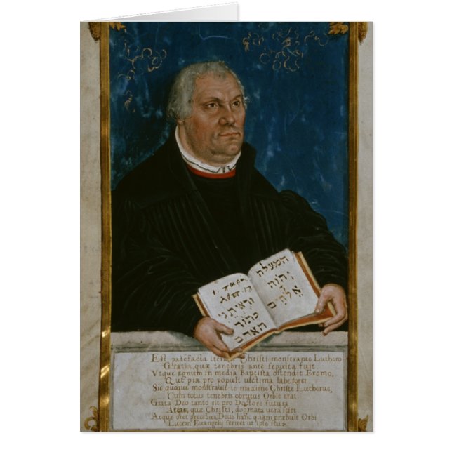 Tysk bibel av Luthers översättning, 1561 Hälsningskort (Framsidan)