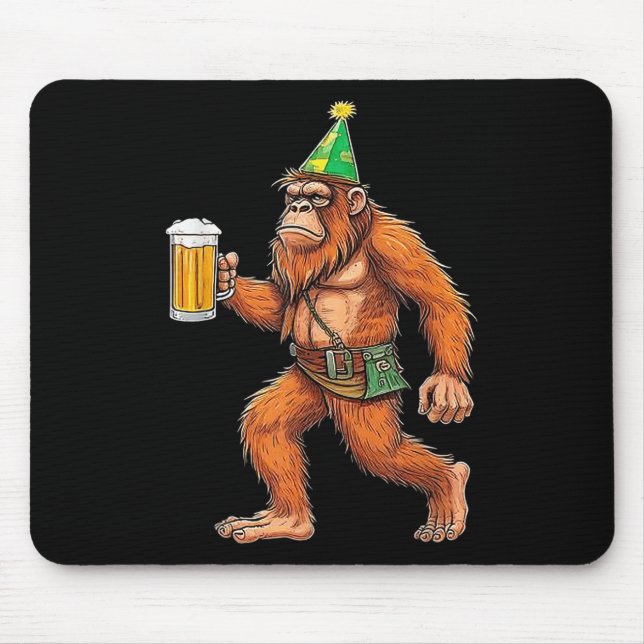 Tysk Bigfoot Sasquatch Beer Lederhose Funny _1 Musmatta (Framsidan)