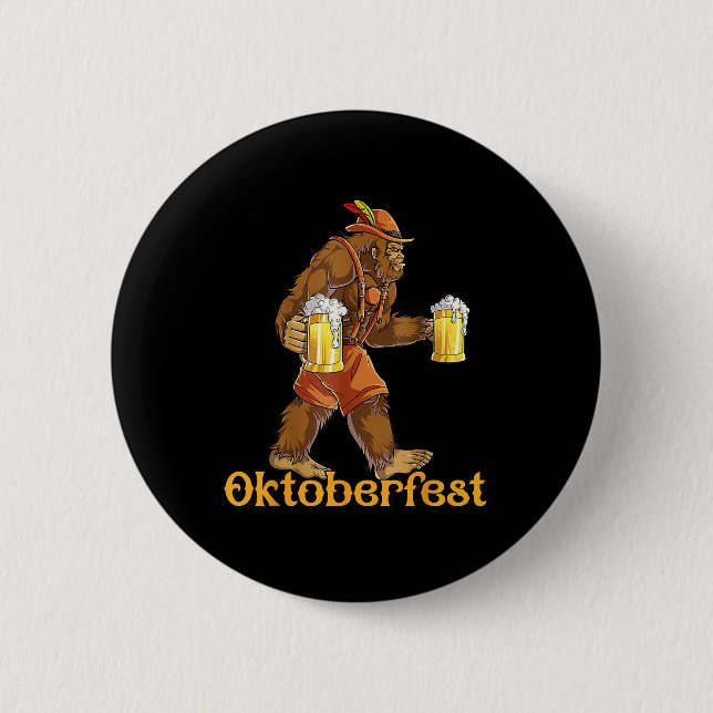 Tysk Bigfoot Sasquatch Lederhose Funny 2024 Knapp (Framsida)