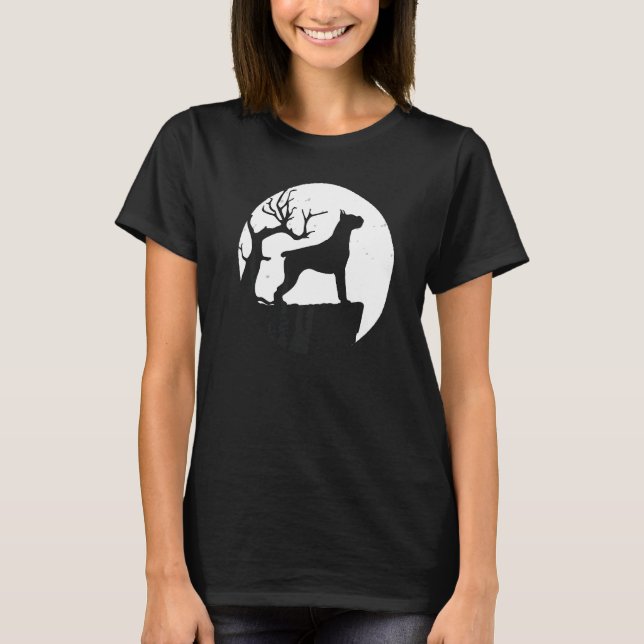 Tysk Boxer Hund Retro 7 T Shirt (Framsida)