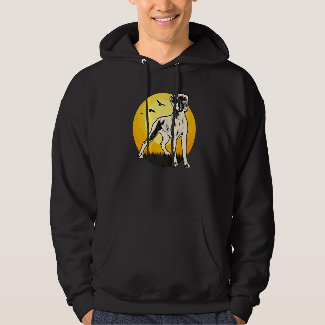 Tysk Boxer Hundras 29 Hoodie (Framsida)