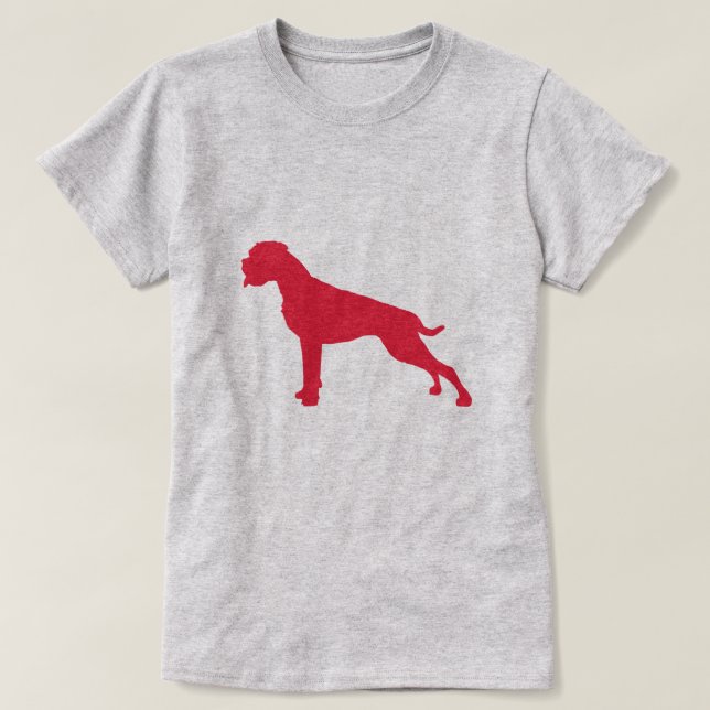 Tysk Boxerhund Center Modern T-Shirt (Design framsida)