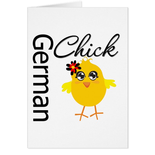 Tysk Chick Hälsningskort (Framsidan)