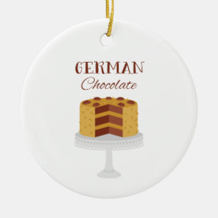 Tysk chokladkummel julgransprydnad keramik