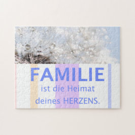 Tysk citat om familjen Dandelion Seed Flower Pussel