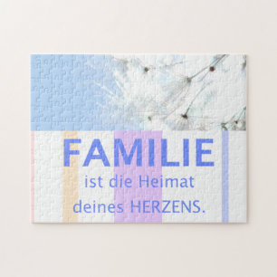 Tysk citat om Family Dandelion Seed Blowball Pussel