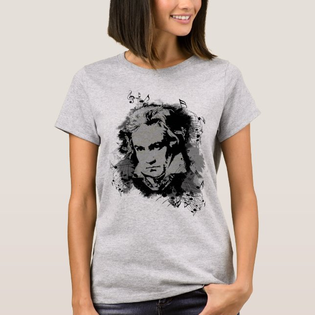 Tysk Composer Beethoven klassisk musik. T Shirt (Framsida)