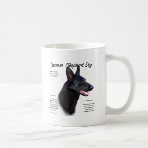 Tysk design för historia för herdehund (blk) kaffemugg
