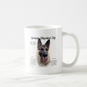 Tysk design för historia för herdehund (sobel) kaffemugg