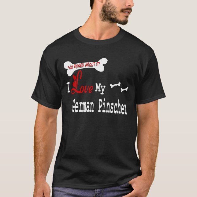 Tysk dräkt för Pinscher (jag älskar) T Shirt (Framsida)