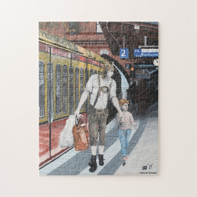 Tysk Elf Shopping Fantasy Medium Jigszle Puzzle Pussel (Vertikal)