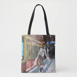 Tysk Elf Tåg Town Shopping Fantasy Tote Bag Tygkasse