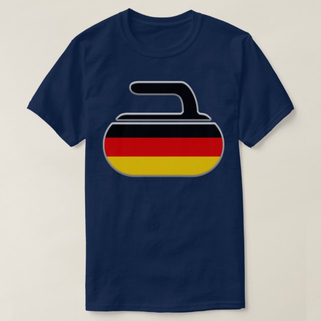 Tysk Flagga Curling Tyskland Flagga Original T Shirt (Design framsida)