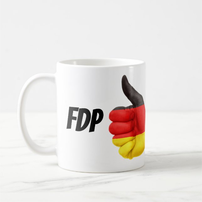 Tysk flagga FDP Kaffemugg (Vänster)