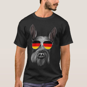Tysk Flagga Giant Schnauzer Hund Tyskland Pocket T Shirt