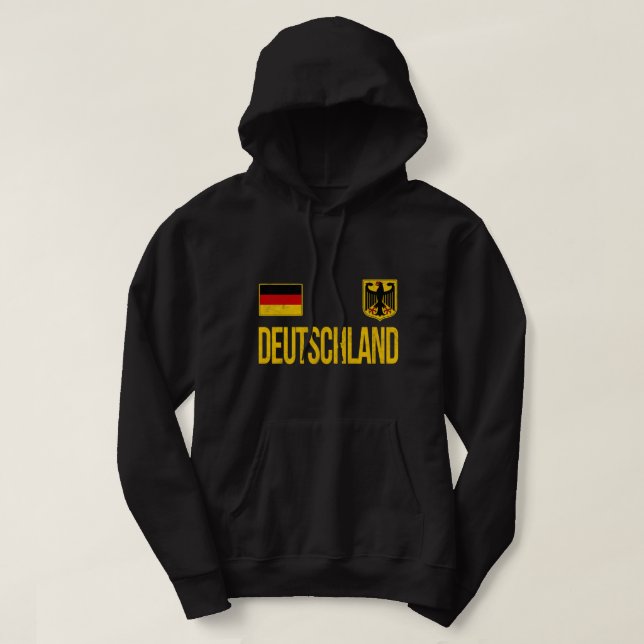 Tysk Flagga Tyskland Eagle Gift Pullove Hoodie (Design framsida)
