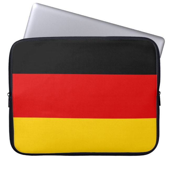 Tysk Flagga (Tyskland) (Tyskland) Laptop Fodral (Framsidan)