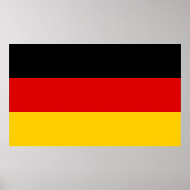 Tysk Flagga (Tyskland) (Tyskland) Poster (Framsidan)